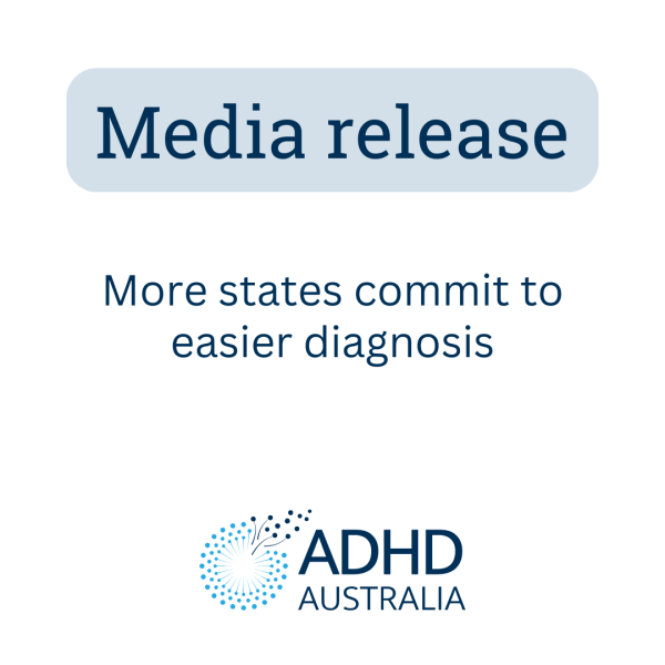 Image with wording 'Media Release. More states commit to easier diagnosis'.